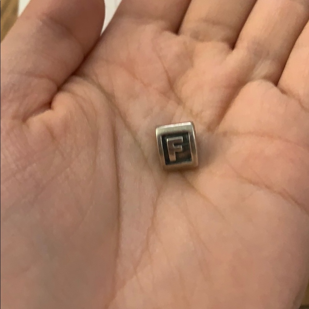 Pandora Retired F Letter Block Charm - image 7